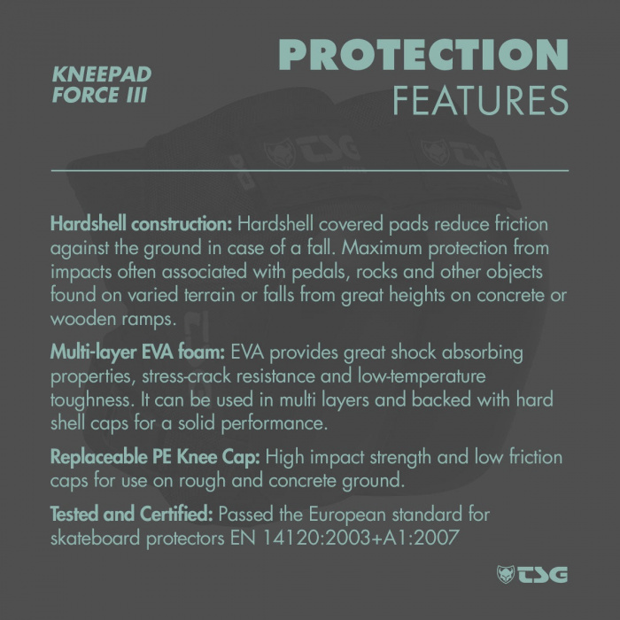 TSG Force III Knee Pads - Red - 5 