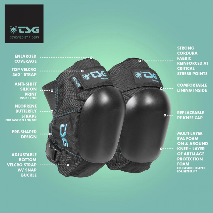 TSG Force V A Knee Pads - Black - 5 