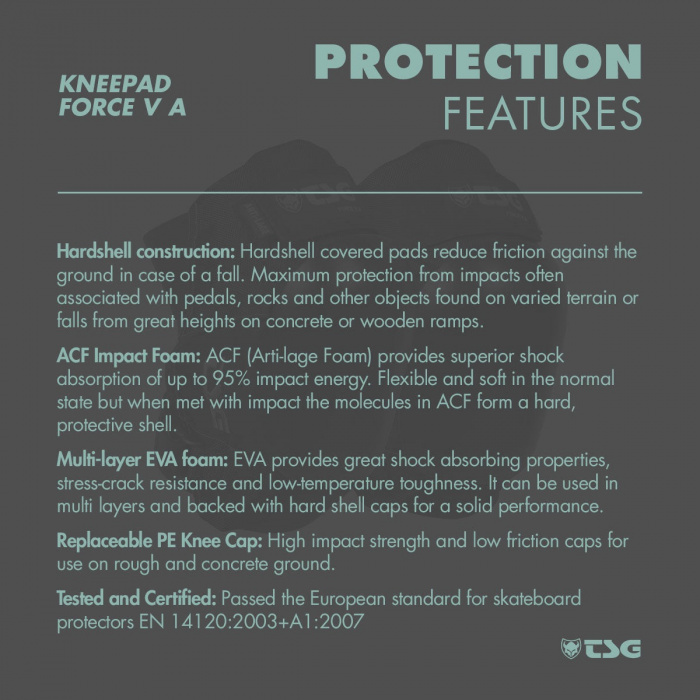 TSG Force V A Knee Pads - Black - 6 