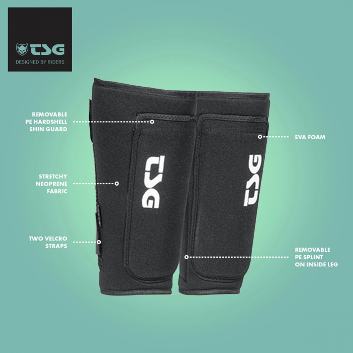 TSG Samir Shin Guards - Black - 6 