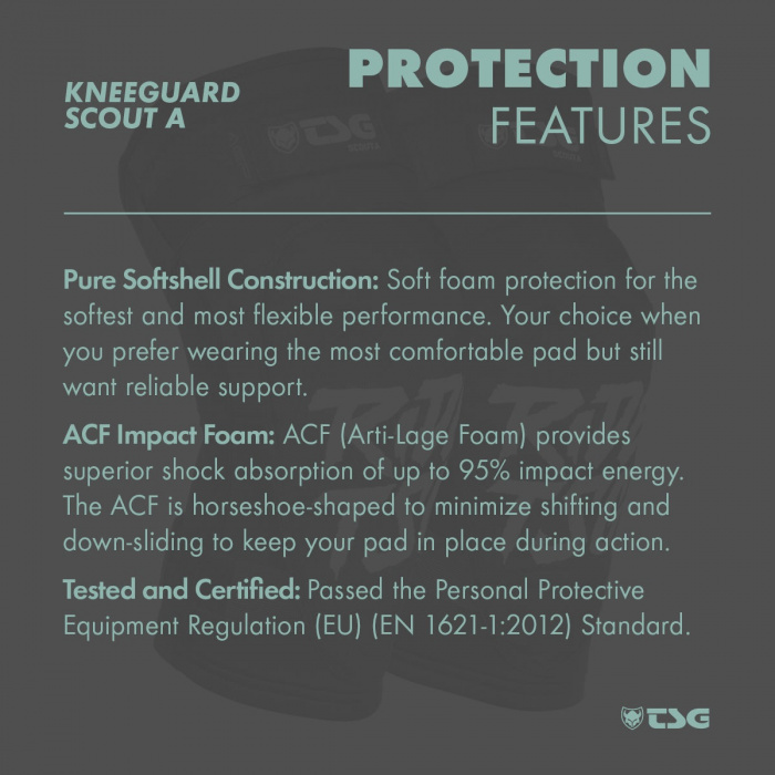 TSG Scout A Knee Guards - Ripped Black - 5 