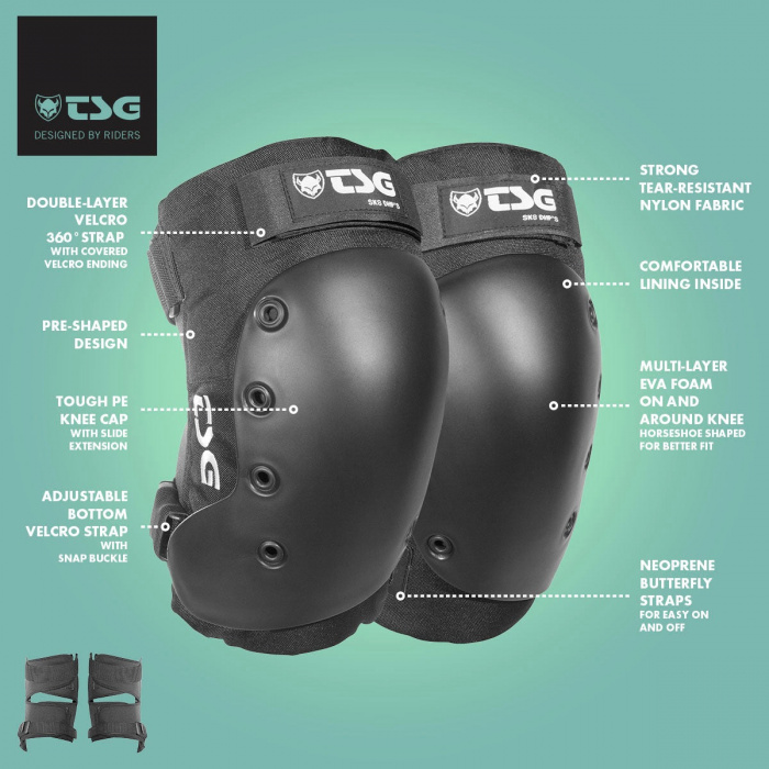 TSG SK8 DHP Knee Pads - Black - 5 