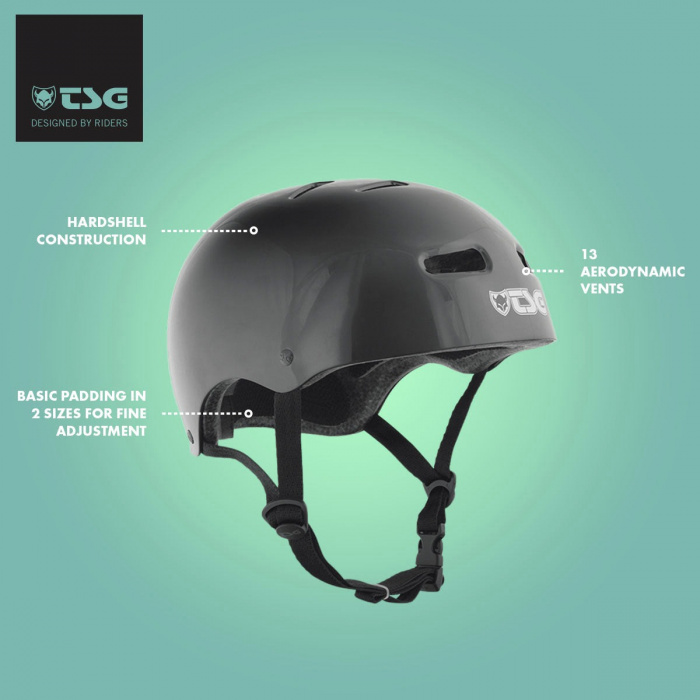 TSG Skate/BMX Helmet - Injected Black - 3 