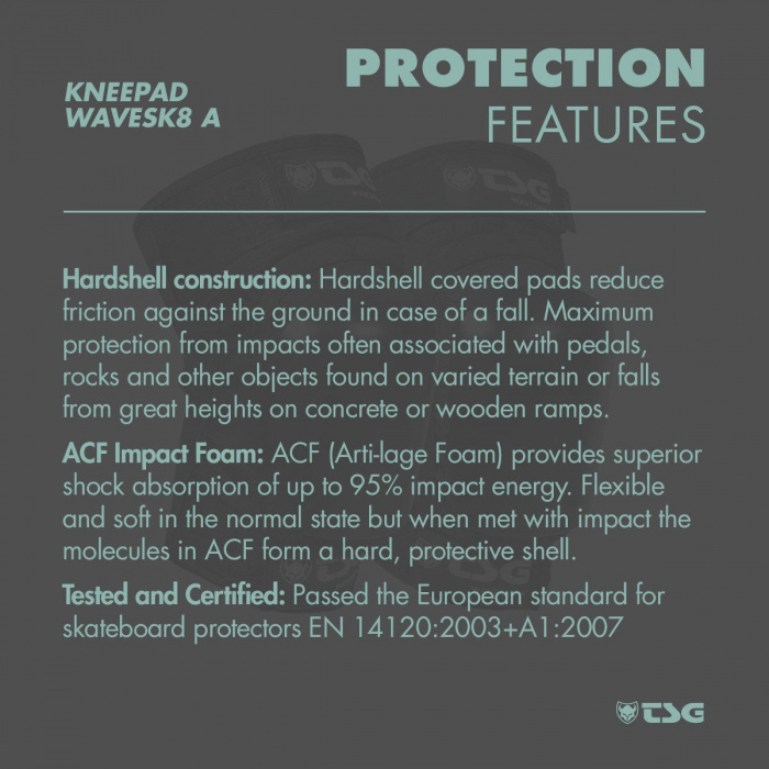 TSG Wavesk8 A Knee Pads - Black - 6 