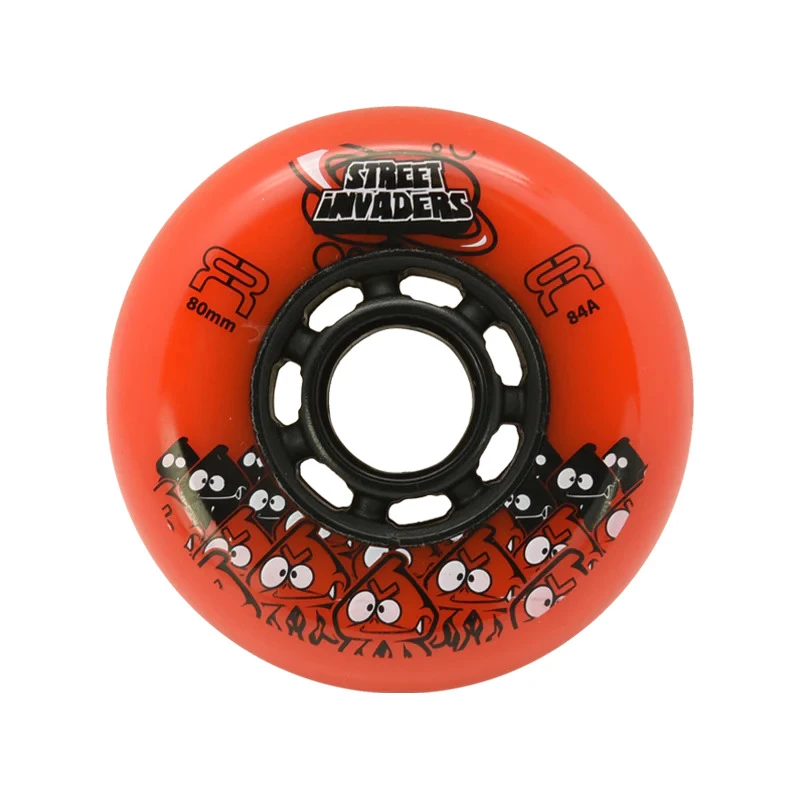 FR Street Invaders II Orange 80mm inline skate wheels