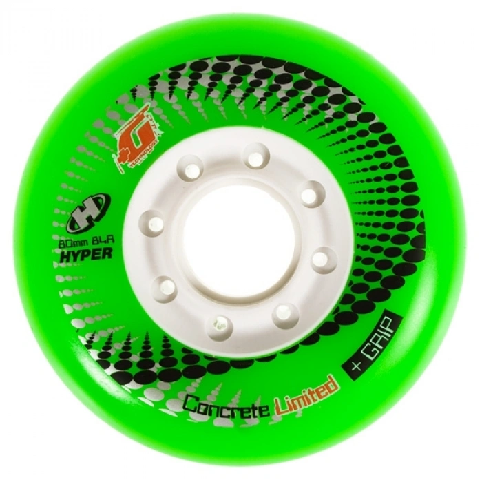 HyperWheels Concrete SL Roues Pour Patins – 76 Mm, Dureté 84A – Spécial Freeskate Et Slalom – Roulement Fluide, Idéales Dérapages