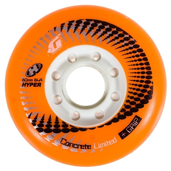 RED // inline skates wheels HYPER CONCRETE+G wheels 80mm/84A 8 WHEELS 