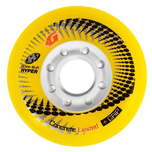Hyper Concrete +G Yellow 80mm 84A inline skate wheels