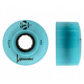 LUMINOUS LED ROLLER WHEELS BLUE GLOW 62MM (4 UNITS)