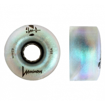 LUMINOUS LED ROLLER WHEELS BLACK PEARL 62MM (4 UNITS)