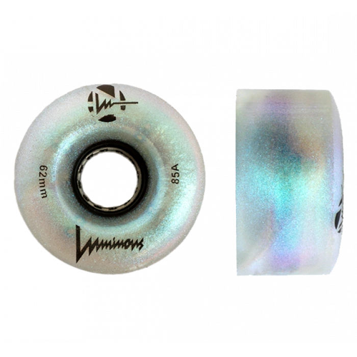 LUMINOUS LED ROLLER WHEELS BLACK PEARL 62MM (4 UNITS)