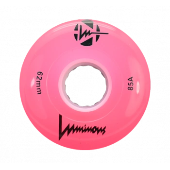 LUMINOUS LED ROLLER WHEELS PINK 62MM (4 UNITS)