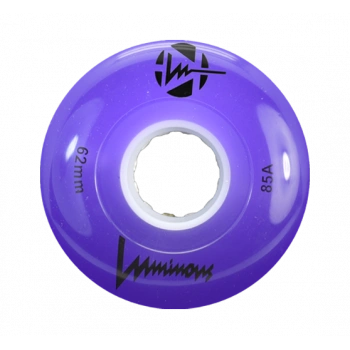 LUMINOUS LED ROLLER WHEELS PURPLE 62MM (4 UNITS)