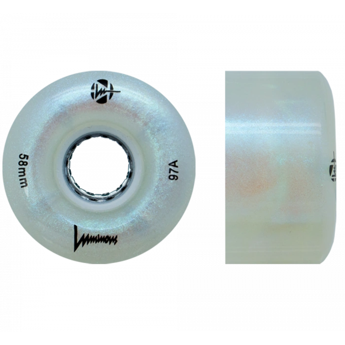 LUMINOUS LED WHEELS GLITTER 97A 58MM (4 UNITS)