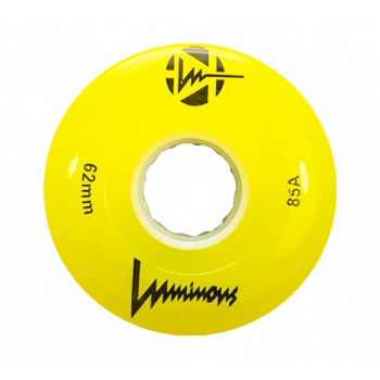 LUMINOUS LED ROLLER WHEELS YELLOW 62MM (4 UNITS)