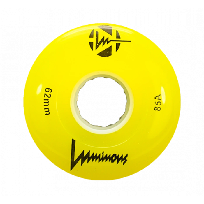 Luminous Yellow Rims Wheels: LUMINOUS LED ROLLER WHEELS YELLOW 62MM (4 UNITS)