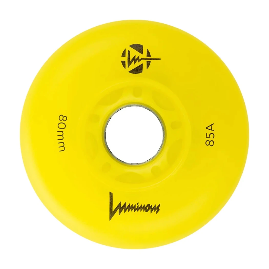 Luminous Canary LED 80mm inline skate wheels