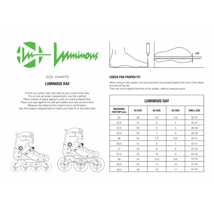 LUMINOUS Skates RAY 110 DARK