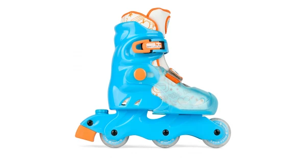 kids adjustable inline skates from famous scooter brand MICRO SKATES S7 BLUE 2018 