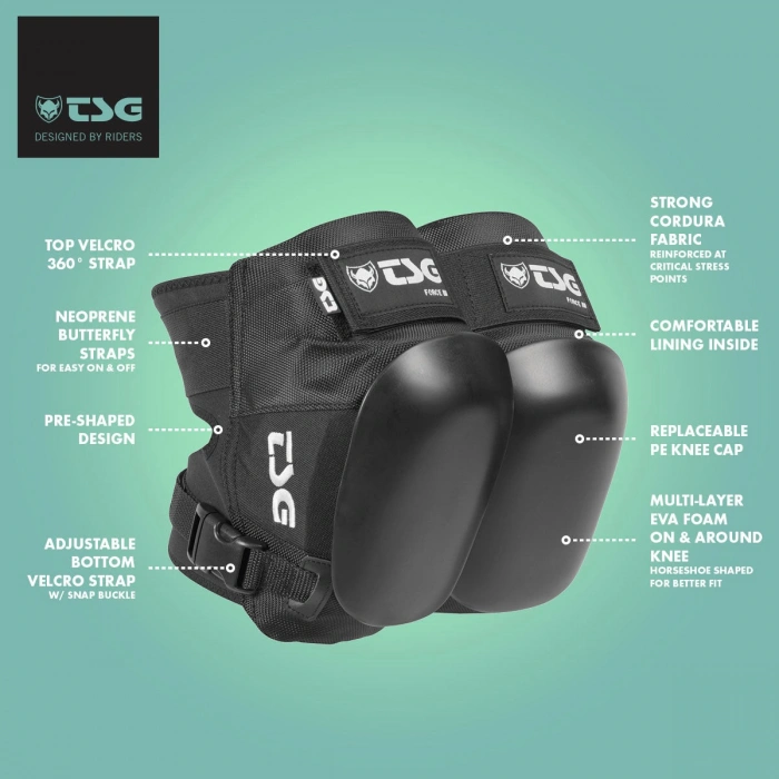 TSG Force III Knee Pads - Black - 6 