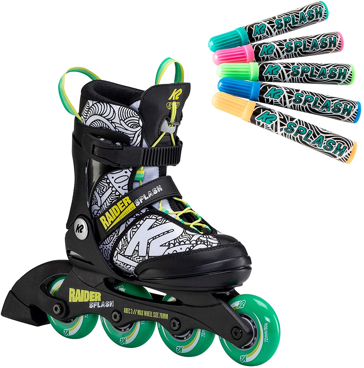 K2 Kinder Inliner Skates SK8 HERO BOA ALU Inline Skate 2021 black/orange Inline 