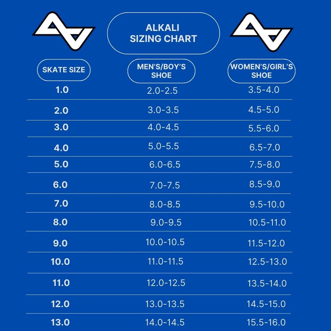 Alkali Cele III Junior size chart