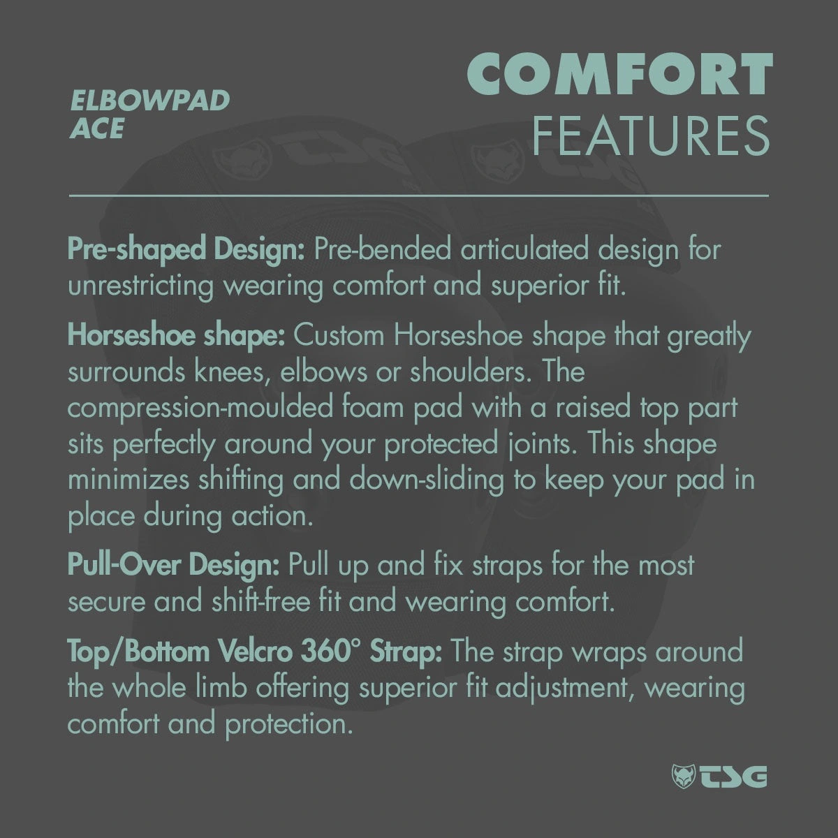 TSG Ace Elbow Pads comfort