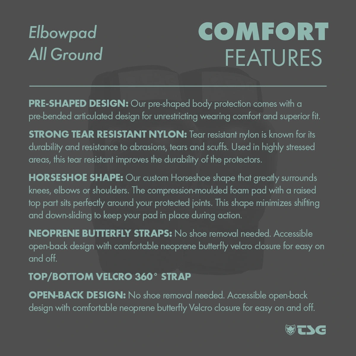 TSG All Ground Elbow Pads comfort