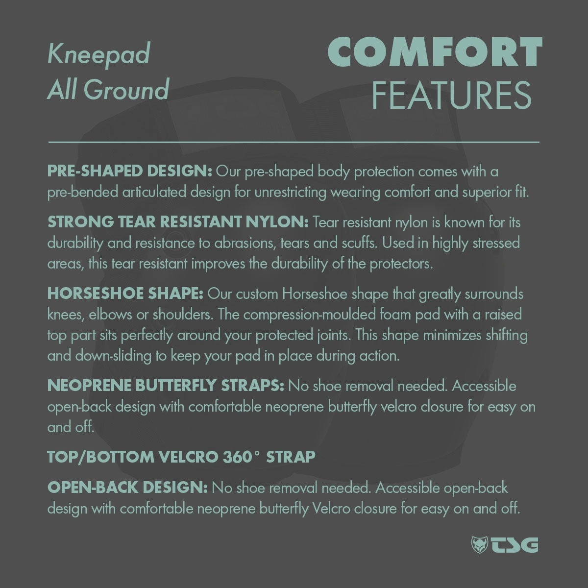 TSG All Ground Knee Pads comfort