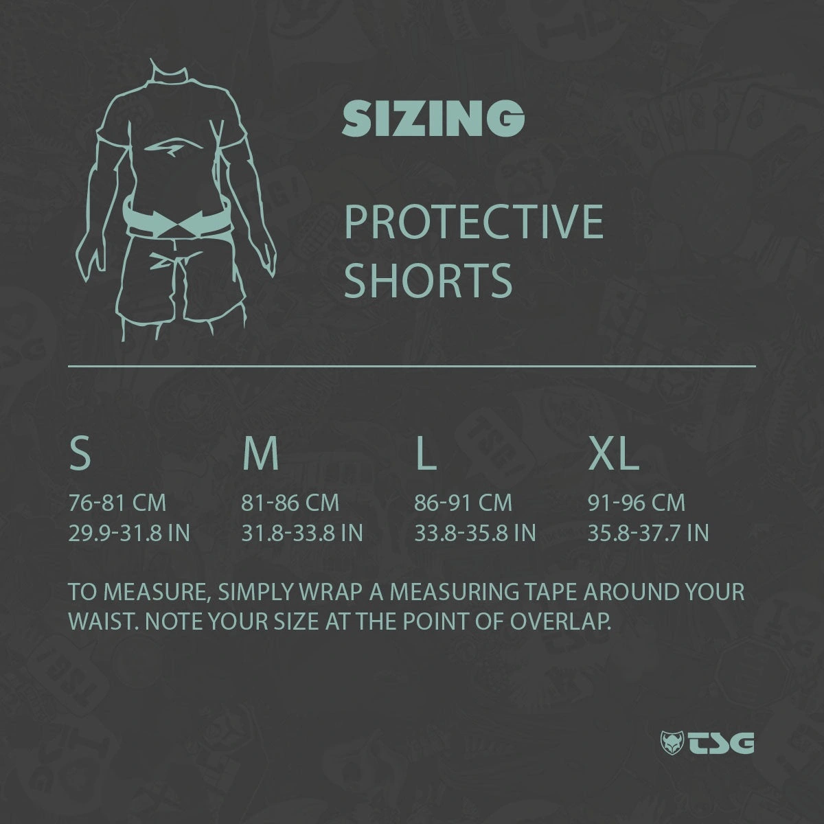 TSG Crash Pant A Protective Shorts size