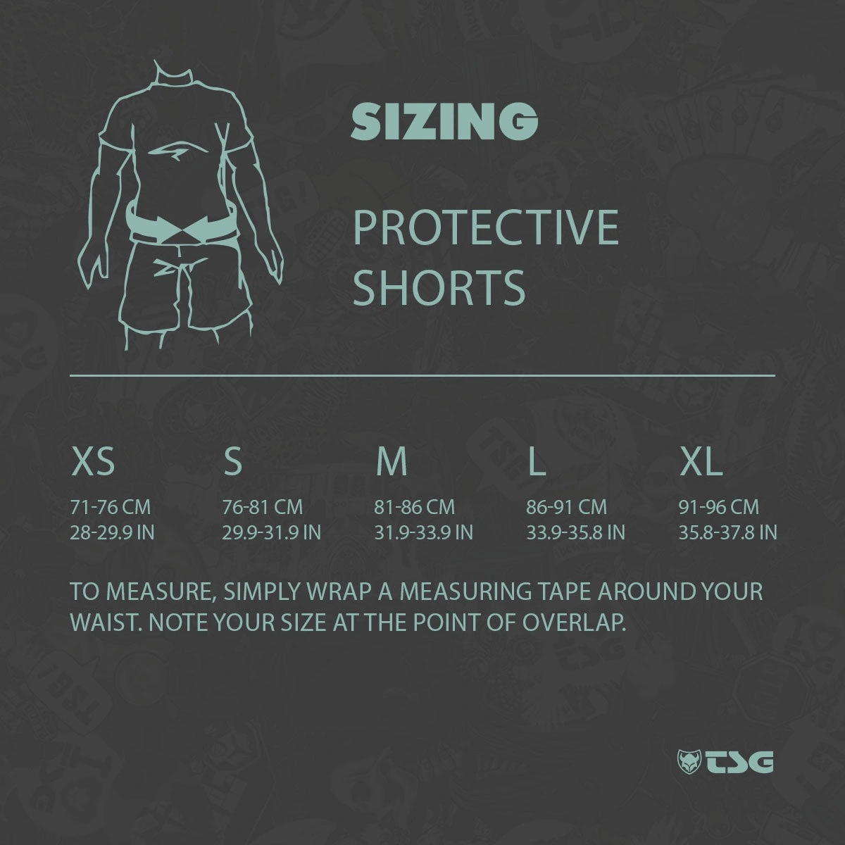TSG Crash Pant All Terrain Protective Shorts size