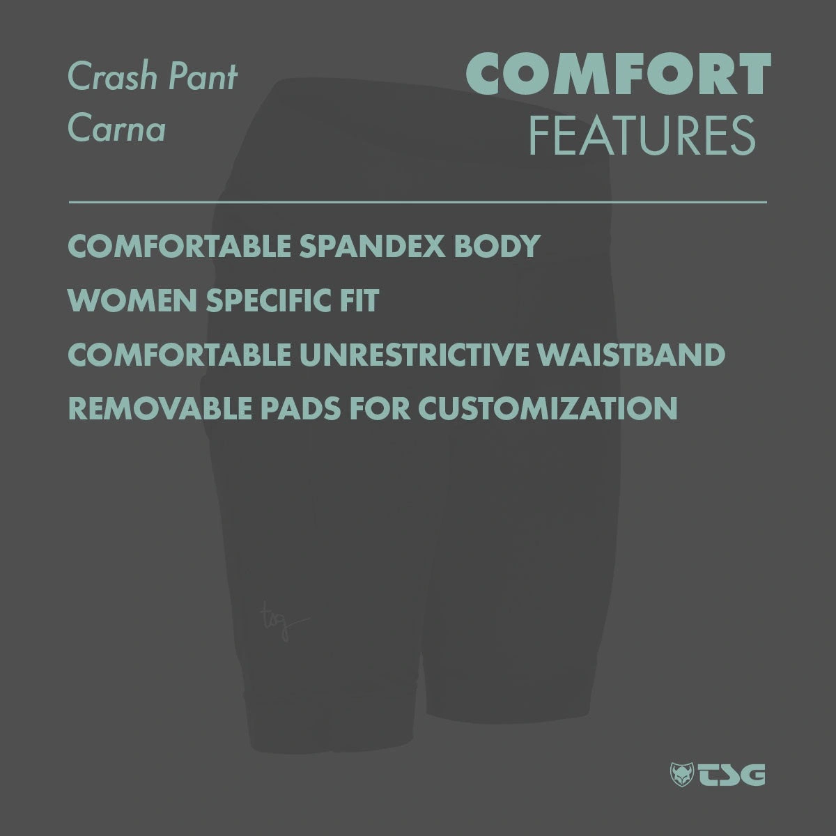 TSG Crash Pant Carna Women’s Protective Shorts comfort