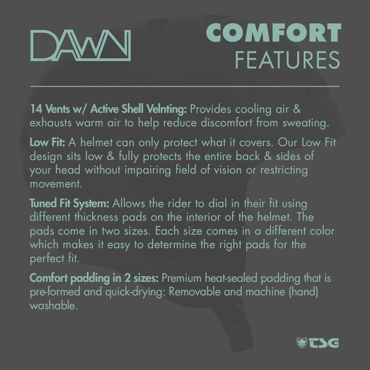 TSG dawn comfort features