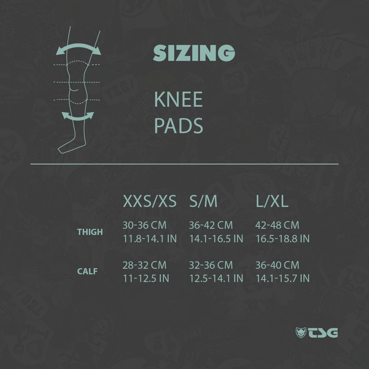 TSG Dermis Pro A Knee and Shin Sleeves size