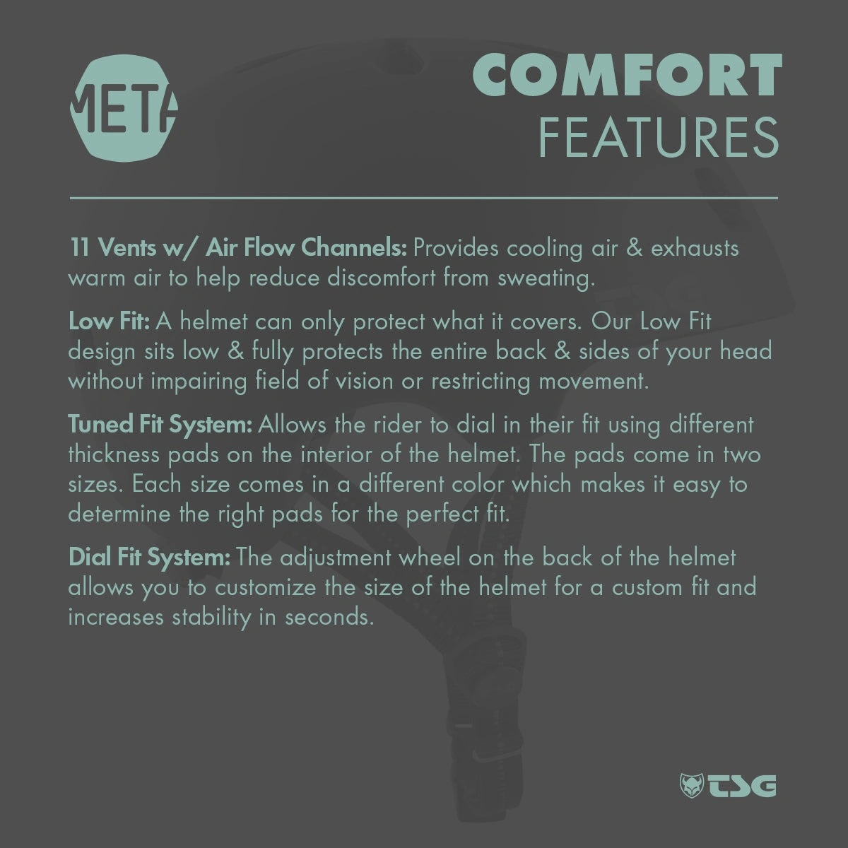 TSG meta comfort features