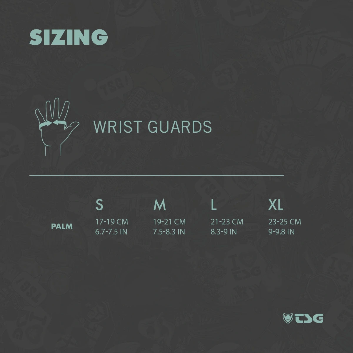 TSG Professional Wrist Guards size