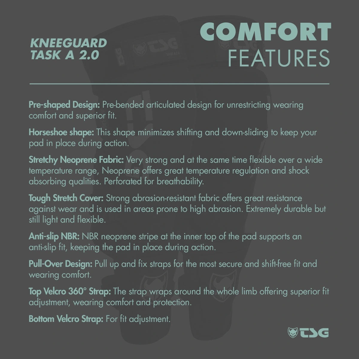 TSG Task A 2.0 Knee Guards comfort